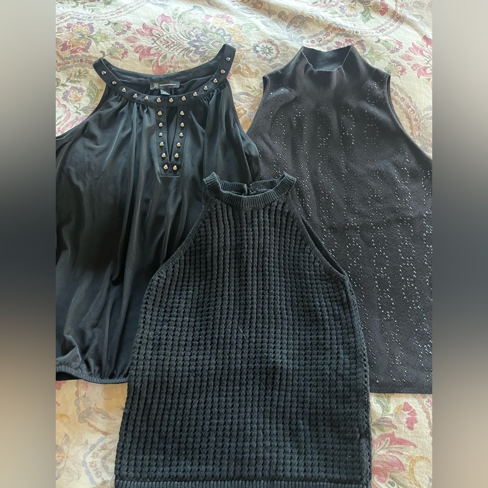 Black Sleeveless Tops lot small/XS